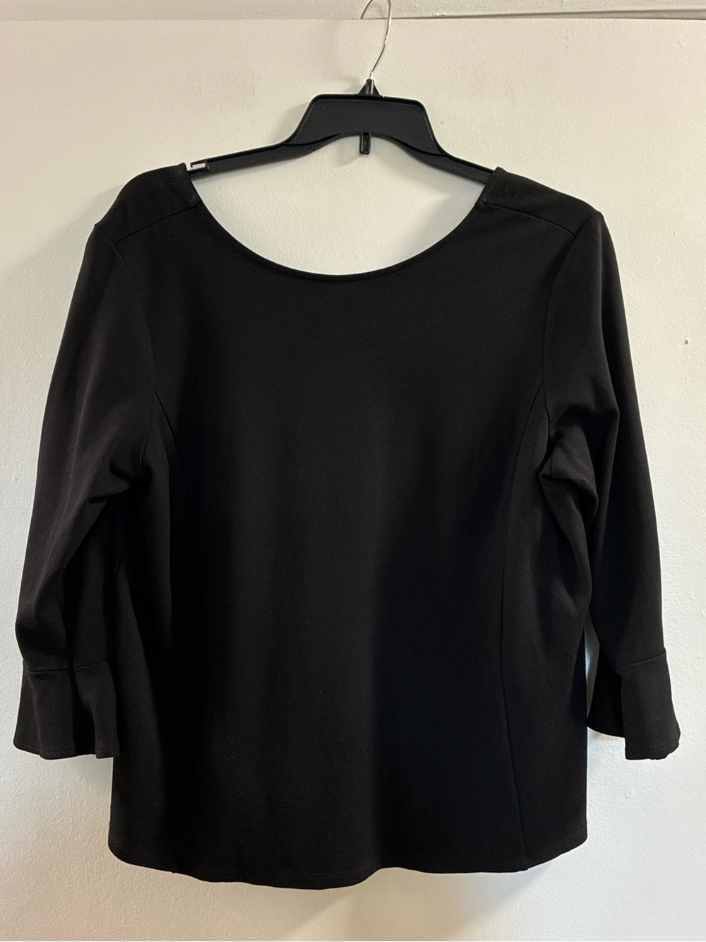 Talbots Black Scoop Neck Long Sleeve Top Sz 2Xp